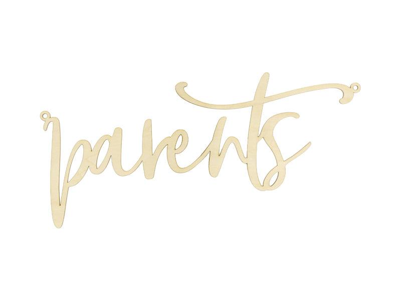Stuhlanhänger - Parents, Naturholz - FeierGlanz